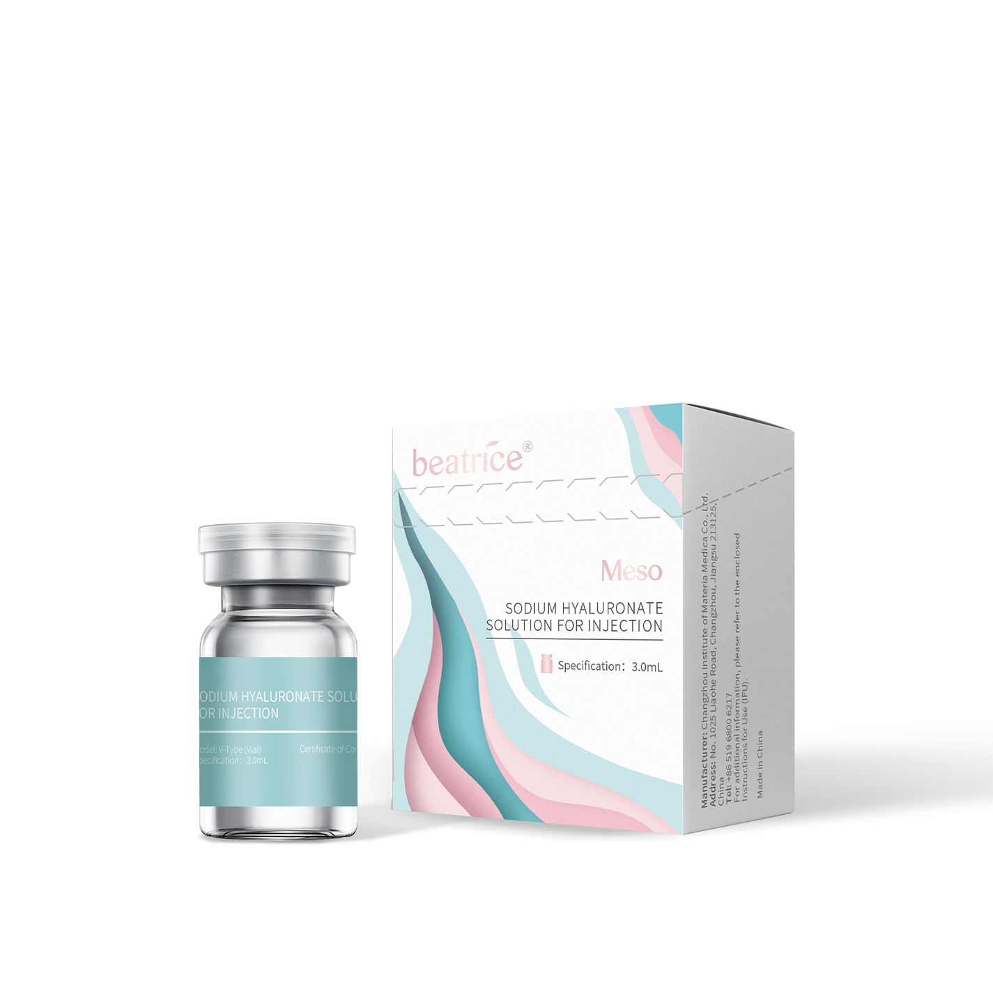 Beatrice Meso skin booster vial packaging
