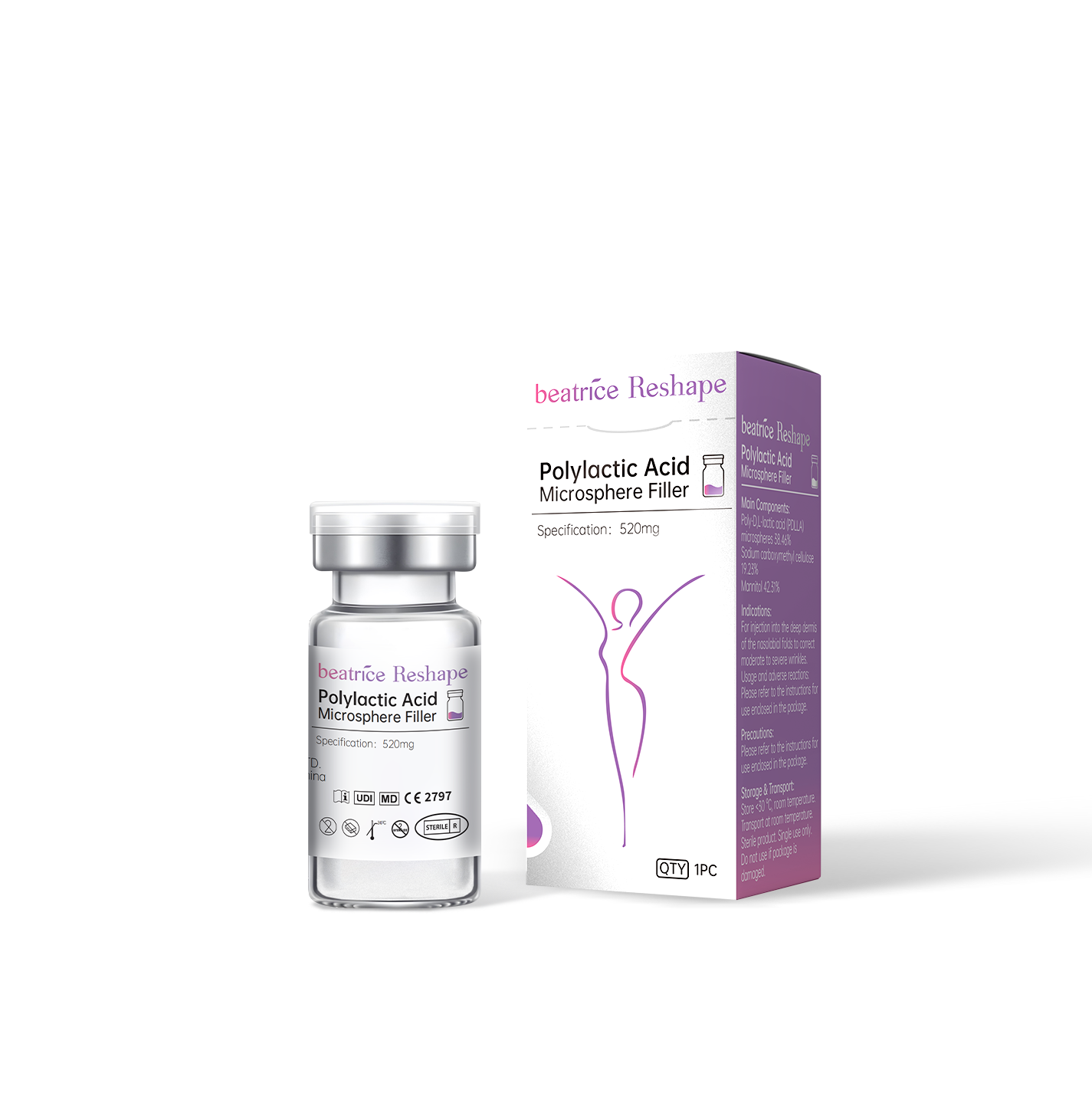 Beatrice Reshape PDLLA filler vial packaging