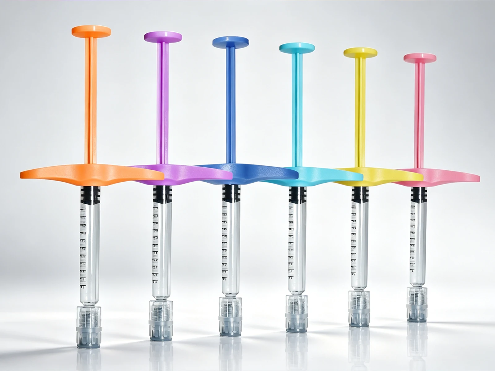 Color-coded syringe customization options